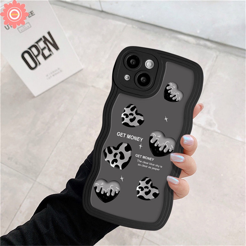 Casing Retro Leopard Love Heart Untuk Redmi 9A 12C A1 10C A2 10 A1+ A2+ 9 9T 10A 9C Note 11 8 10 9 Pro 11s 9s 10s Mi 11T Pro POCO X3 M3 NFC Pro Graffiti Cow Stripe Sarung Tepi Bergelombang Lembut