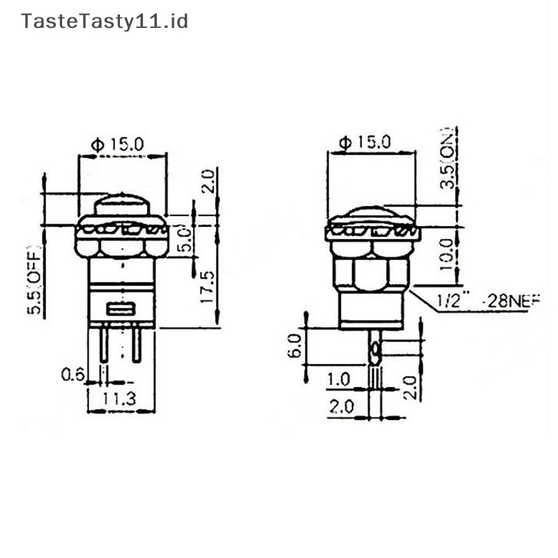 -motifaste Simboasty 6pcs erkapelf- basmiock / wijiomentary -motifush Button Switches s-428/427 -motif- stinautton skg .