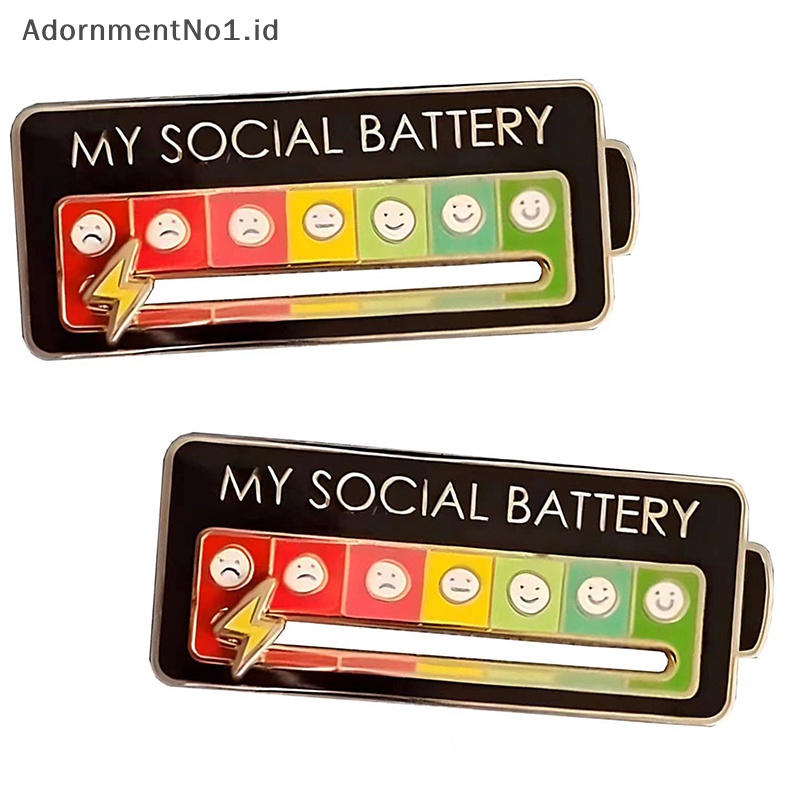 [AdornmentNo1] My Social Brooch lucu Enamel Pin kreatif kerah Pin bros artistik