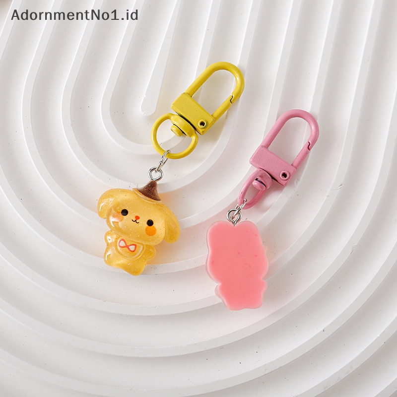 [AdornmentNo1] Sanrio gantungan kunci Keyring untuk teman Couple tas Hello Kitty liontin mobil Airpods kotak telepon pesona aksesoris perhiasan