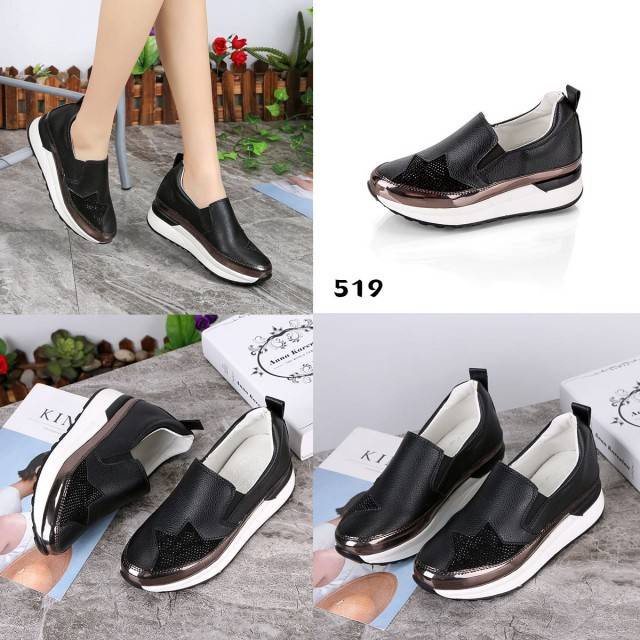 Sepatu Slip ON KOREA LADIES 519 NB 105 SEPATU WANITA SEPATU IMPOR