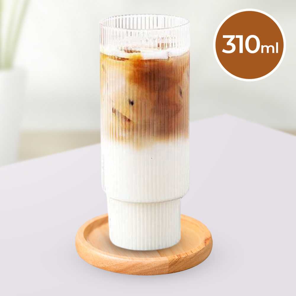 KEMORELA Gelas Cangkir Tea Coffee Mug Desain Stripe Origami