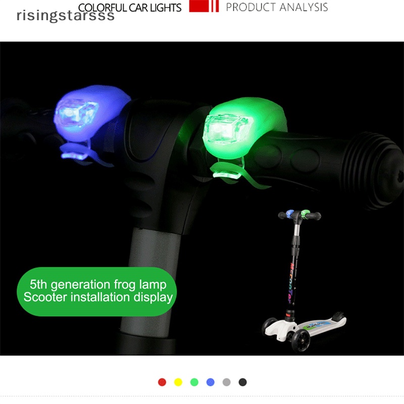 Lampu Sepeda LED Silikon Luar Ruangan 3mode Peringatan Keamanan Mini Flash Rear Tail Lamp New