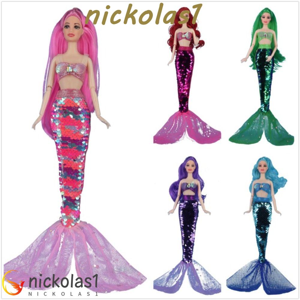 NICKOLAS1 Gaun Pengantin Ekor Mermaid 30cm Mainan Anak Perempuan Dress-Up Crossdress Boneka Cosplay Diy Hadiah Untuk1/6 Doll Baju Cosplay Boneka