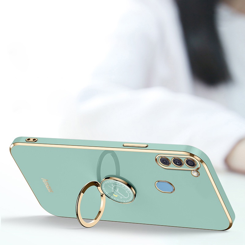 Gloden tree Phone Case Untuk Samsung Galaxy A11 M11 A10 M10 A02 A7 2018 A750 A01 M01 Original Casing Dengan Clock Standand Lanyard