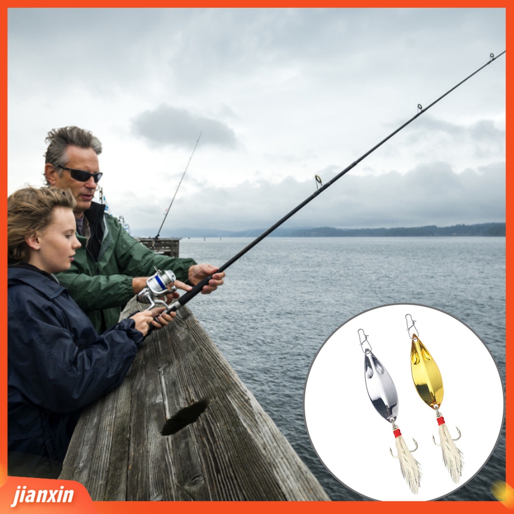 (In Stock) 4.3cm /10g Sequin Bait Treble Hook Desain Bulu Tajam Meningkatkan Tingkat Memancing Umpan Sequin Keras Pin Umpan Memancing Luar Ruangan