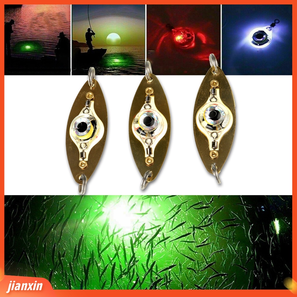 (In Stock) Lampu Memancing Bawah Air Mini Paduan Terang Tembaga LED Dapat Diputar Memancing Kedip Cahaya Umpan Umpan Untuk Memancing