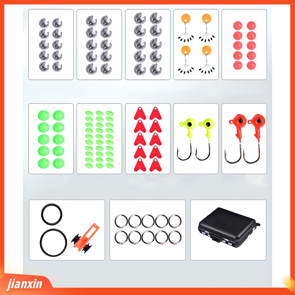 (In Stock) 205Pcs Set Aksesoris Memancing Tahan Air Multifungsi Kait Logam Umpan Jig Putar Fishing Tackle Kit Untuk Angling