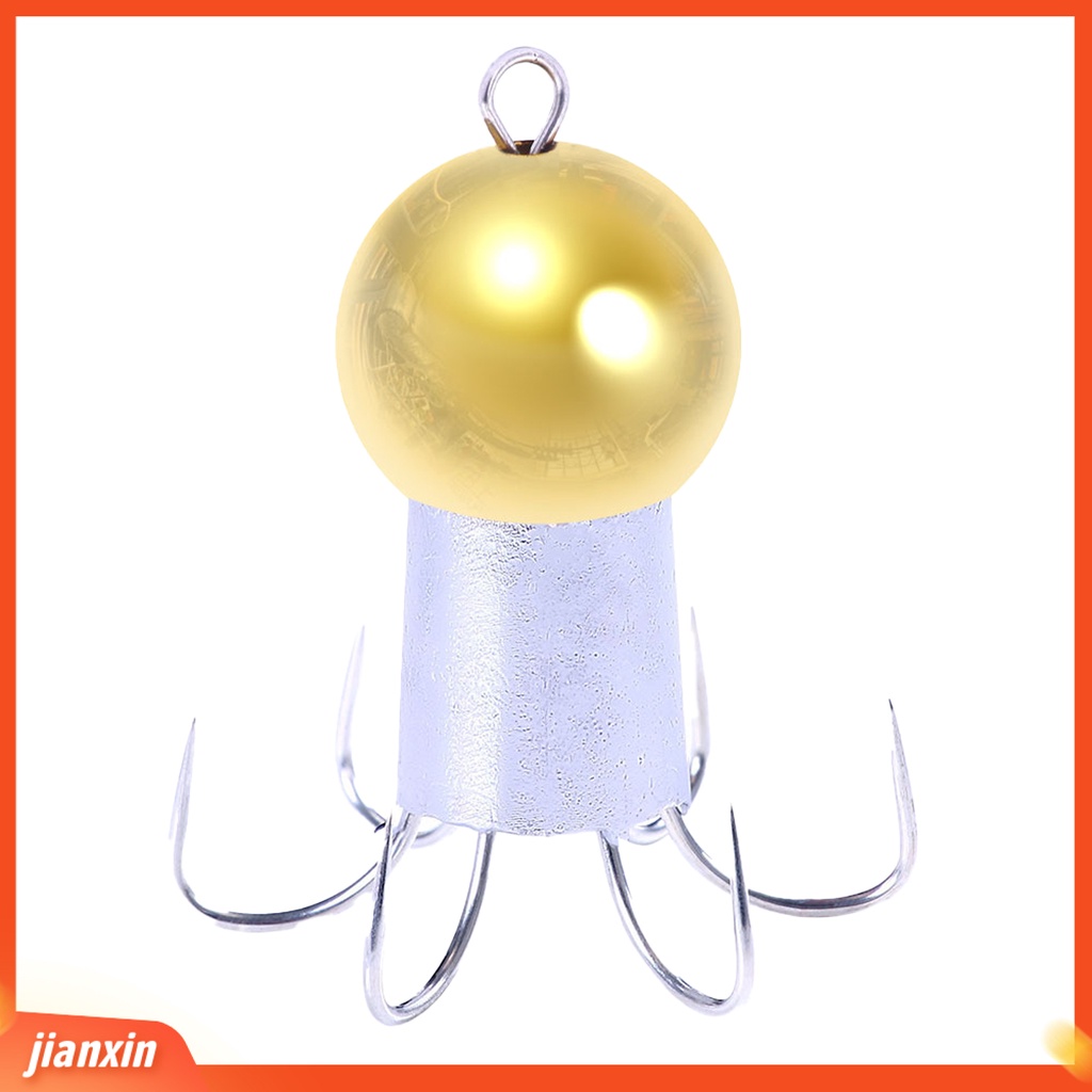 (In Stock) 6Pcs 62g Squid Hooks Portable Ultrasharp Metal Anti-Korosi 8cakar Gurita Memancing Kait Keras Palsu Umpan Untuk Memancing