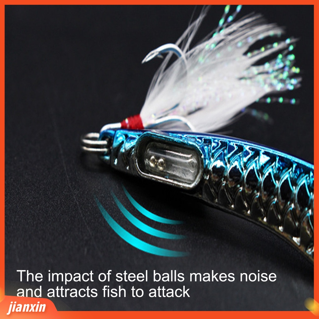 (In Stock) 10g /15g 6cm /6.5cm Piringan Umpan Pancing Gaya Membuat Suara Anti Gores Umpan Jig Cor Panjang 3D Eyes Lure Untuk Outdoor