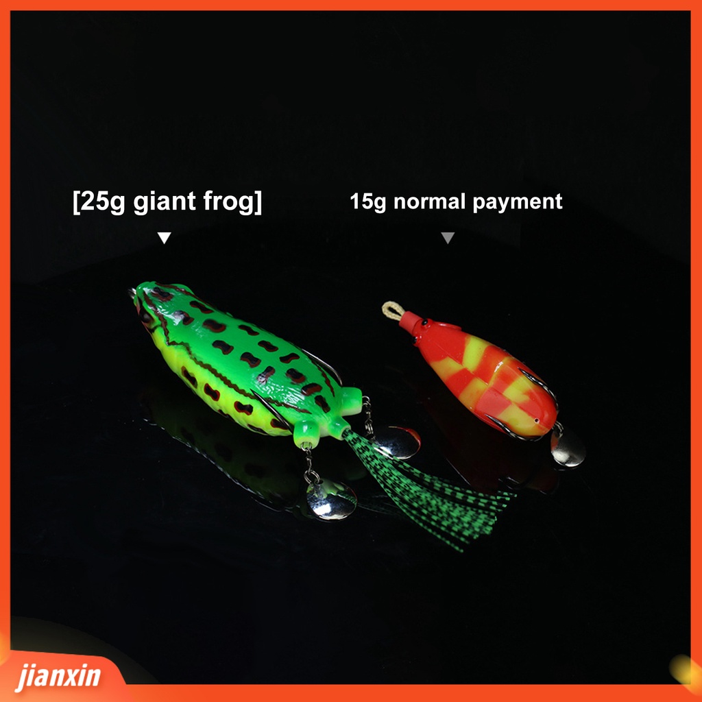 (In Stock) 9cm /25g Silikon Umpan Kodok Besar Warna-Warni Irisan Ganda Payet Lembut Buatan Umpan Katak Memancing Aksesori