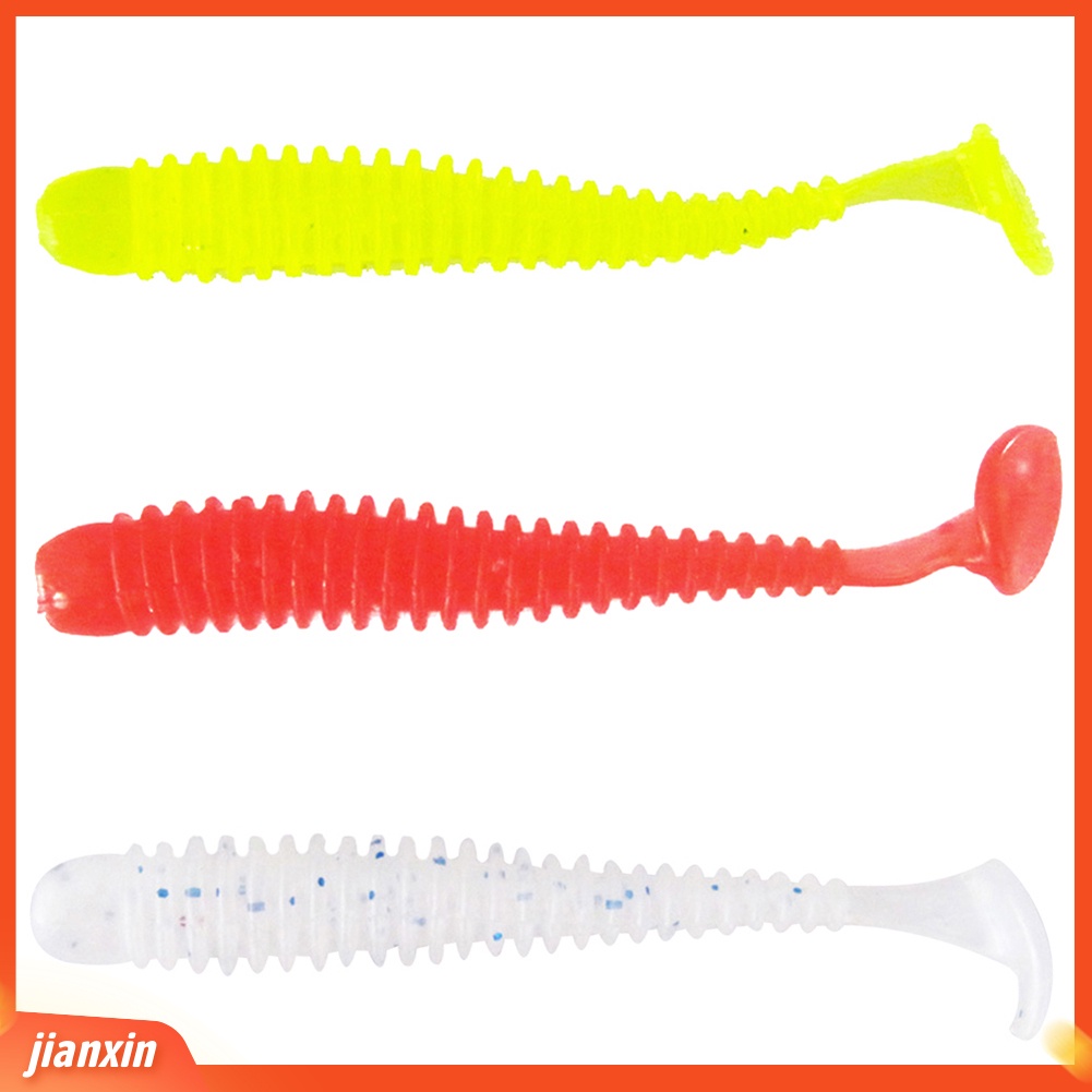 (In Stock) 10Pcs /Set Mini Memancing Buatan Lembut Hidup Umpan Wobbler Cacing Renang Umpan