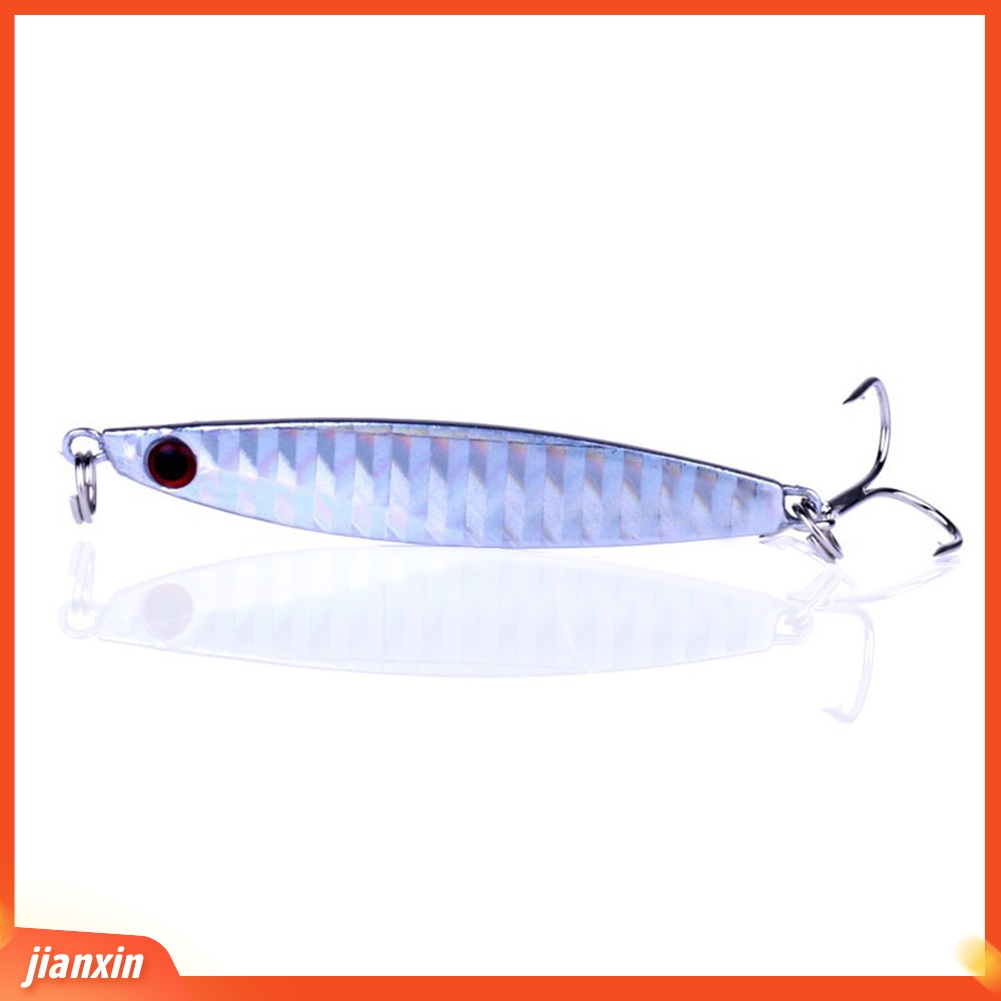 (In Stock) 7Pcs Logam Buatan Laser Umpan Pancing Tenggelam Umpan Bergaris Bass Trout Tackle