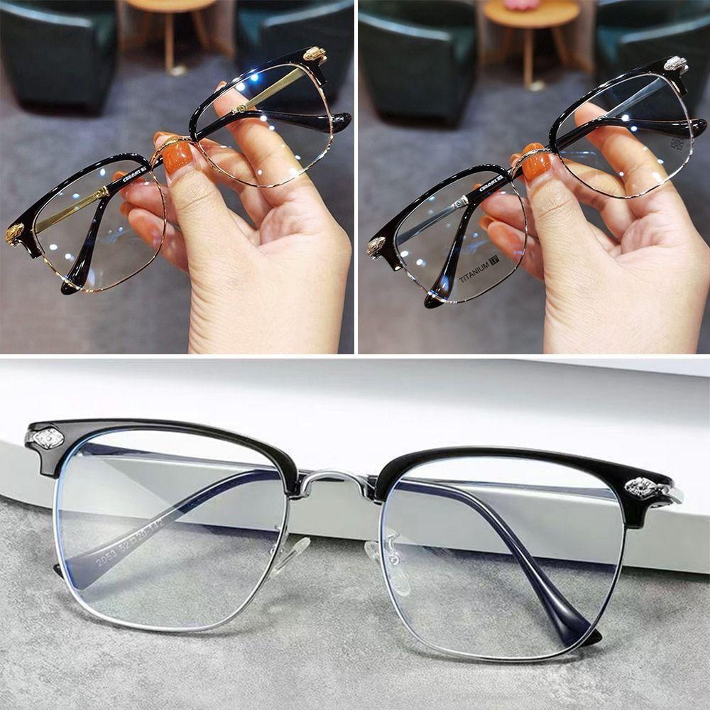 LILY Frame Ultra Ringan, Kacamata Baca Portable, Kacamata Hiperopia Vintage Anti-Cahaya Biru Yang Nyaman Elegan Untuk Pria Wanita