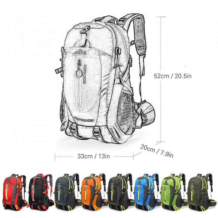 Outdoor Waterproof Sport Bag Camping Backpack - 40L Large Capacity