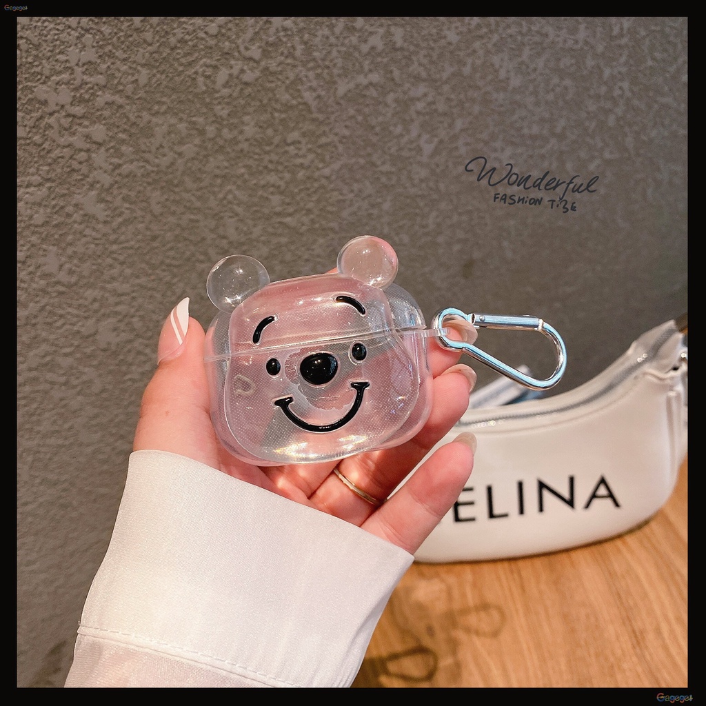 Case Airpods1 2 I12 /pro3/AirPods Casting Casing Earphone Winnie Bear Transparan Lucu