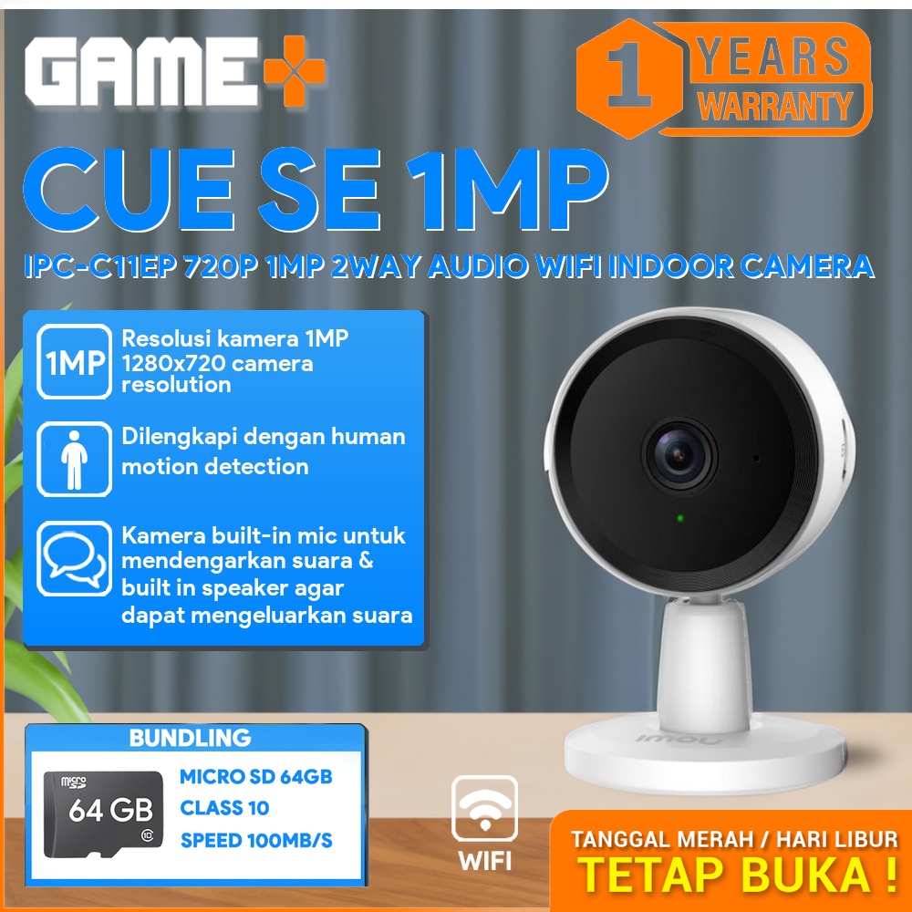 IMOU CUE SE IPC-C11EP 720P 1MP WIFI INDOOR CAMERA FREE MICROSD 64GB