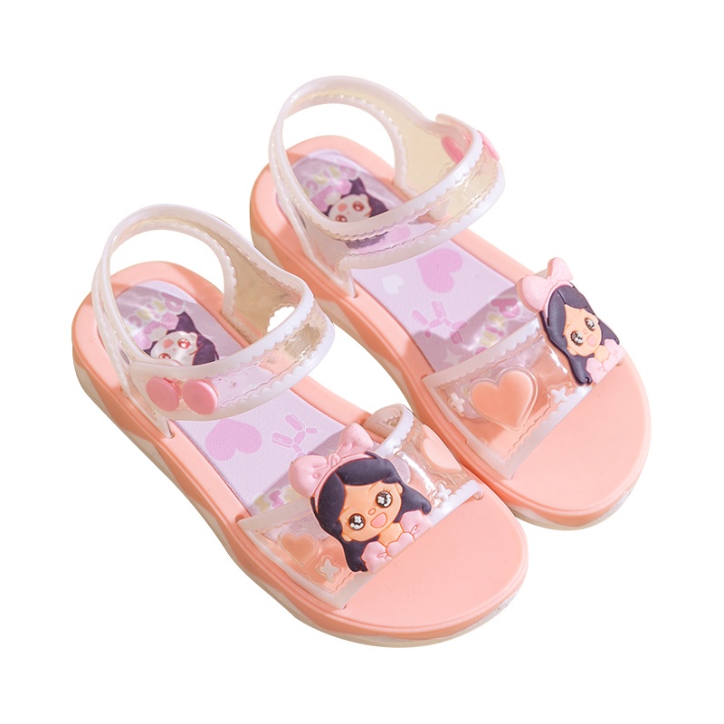 [Rumah Mainan] Sepatu Sandal Anak Anak Perempuan Karakter Princess Love Aesthetic Tali Belakang Sendal Nyaman Slip On Murah Grosir Keren Lucu TerbaruS-712-Putri