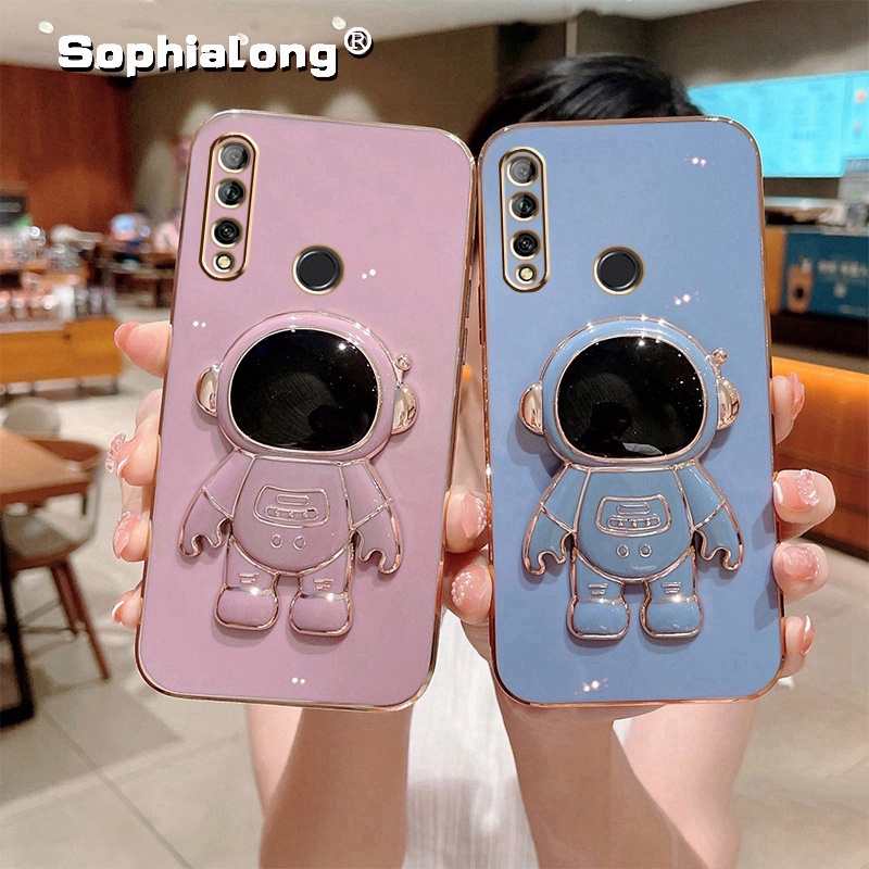 Soft Case VIVO Y12 Y15 Y17 Silicon Astronot Plating Mewah Premium Handphone