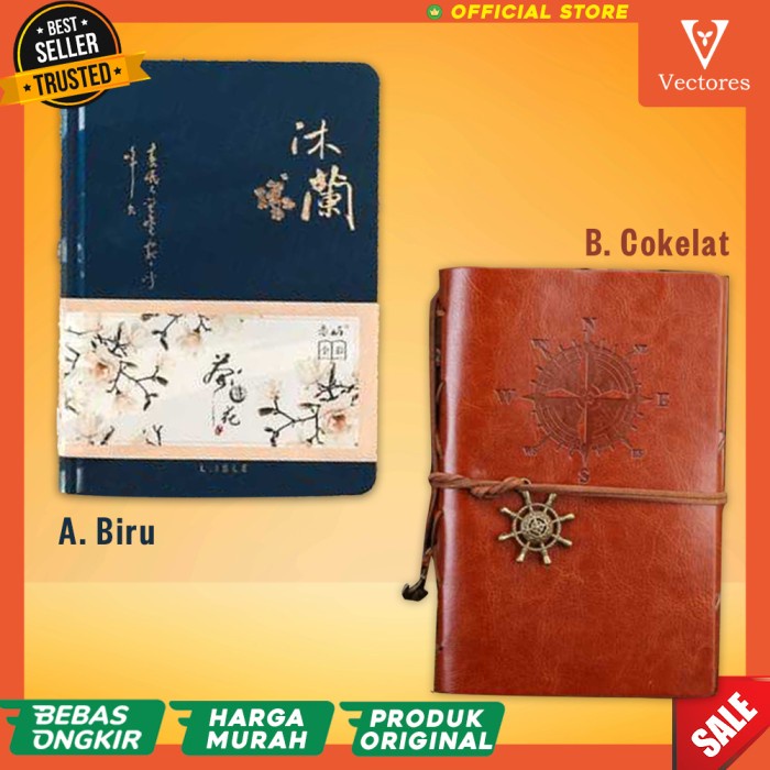 

✨BISA COD✨ -Buku Catatan Notebook Harian Diary Kantor Vintage Terbaru A5 - Tipe A