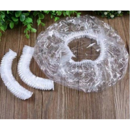 OS Shower Cap Polos Penutup Kepala Plastik Mandi Keramas 1 Pcs