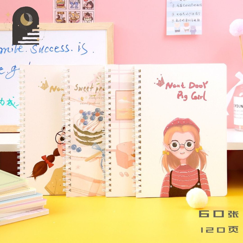

- Notebook A5 Buku Tulis Spiral Motif Lucu Aesthetic Garis Buku Catatan 3