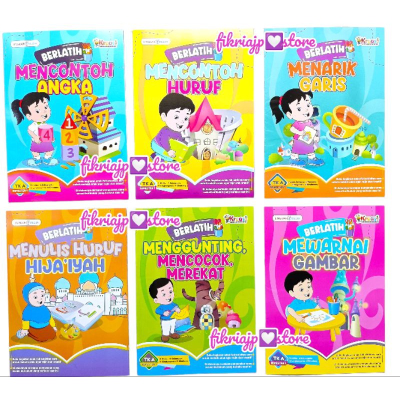 Buku TK KREASI (Kreatif Berprestasi) Untuk TK A - TK B Semester 1 dan Semester 2 (Paket 6 Buku)