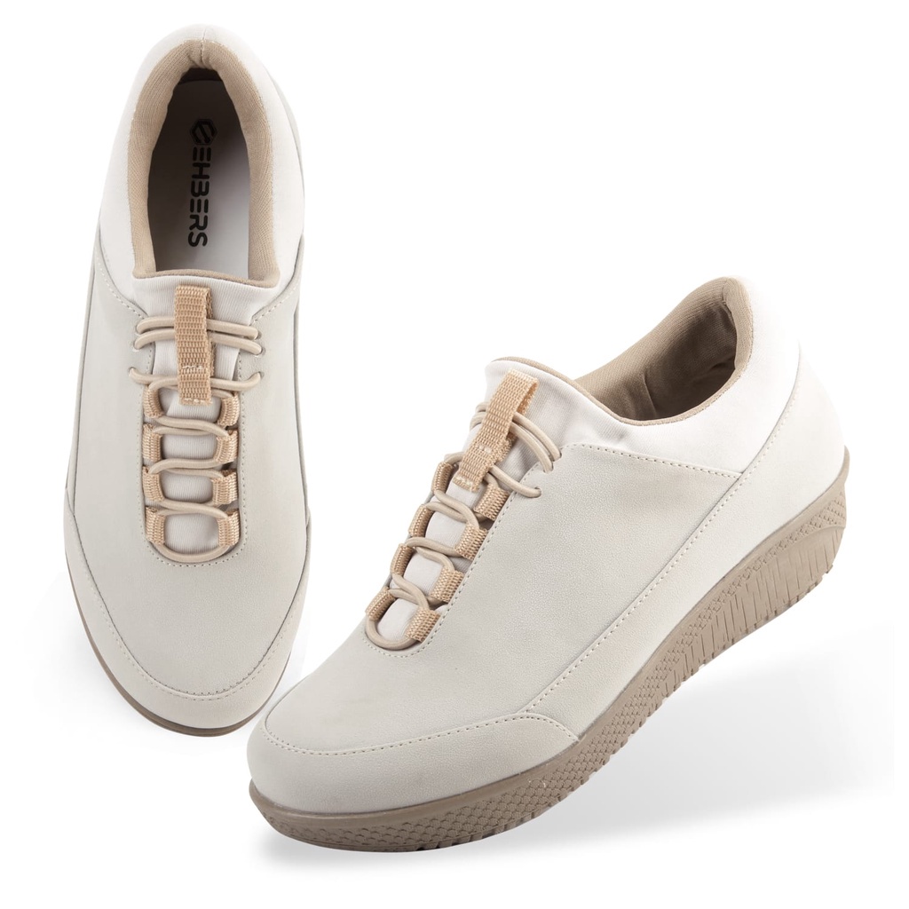 QK87DW EHBERS Sepatu Slip-On Wanita Cream