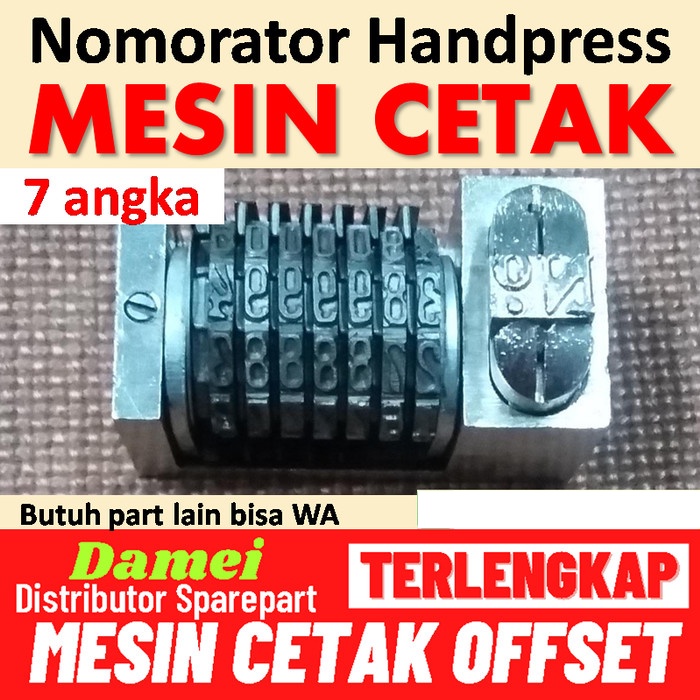

Numerator Mesin Cetak Handpress Letterpress Heidelberg Offset Printing Nomorator