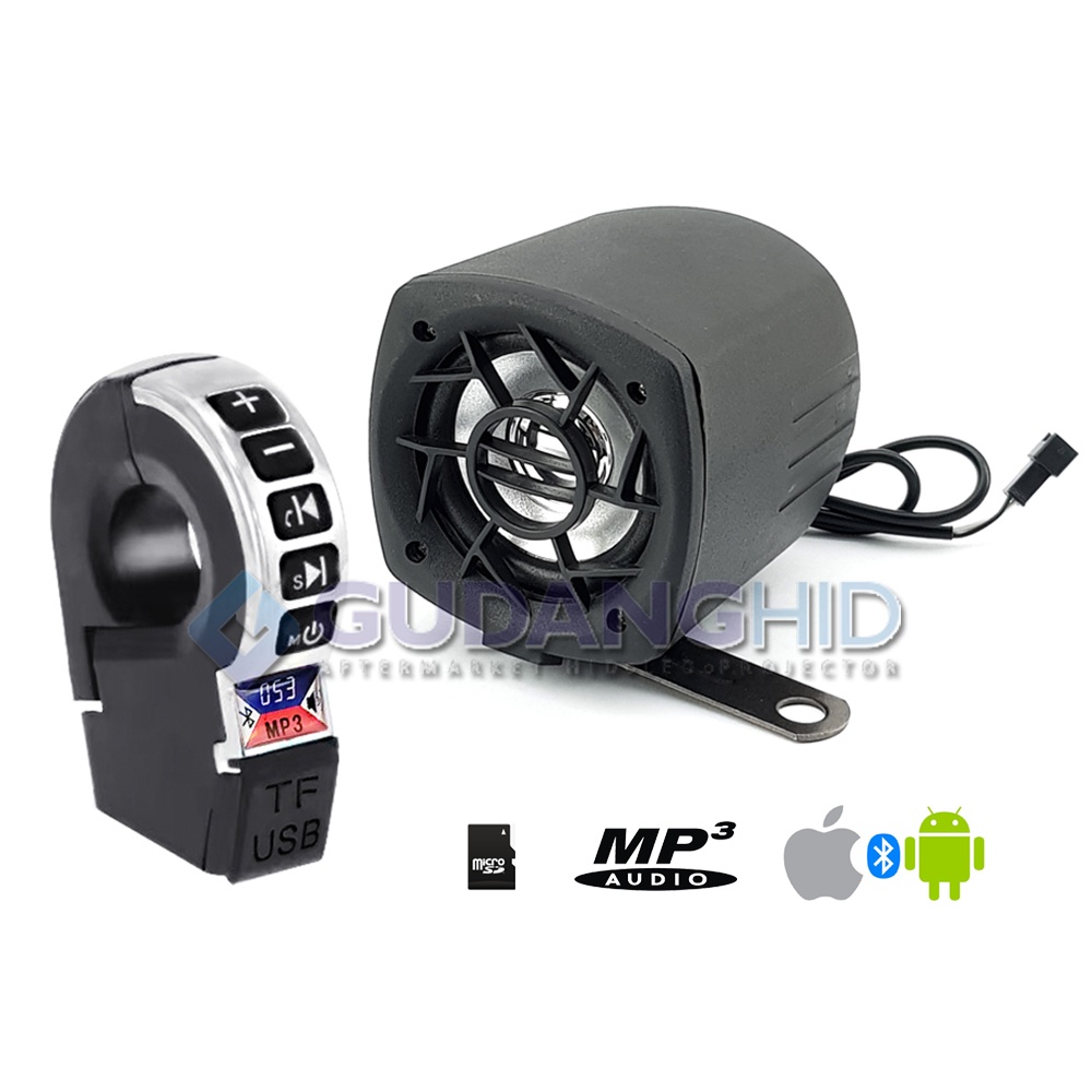 Speaker Motor Bluetooth MP3  Music Player USB Charging Skuter Universal