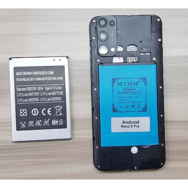 [ 5000 MAH [ 5000mah ] -Baterai MCOM ANDROID RENO 5 PRO - BARU Baterei Batrei Batrai Batre Battre Ba