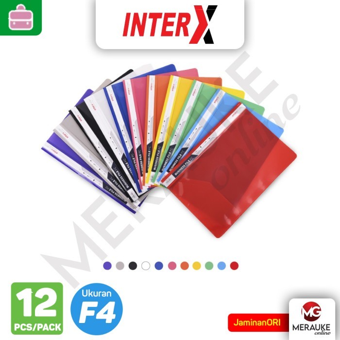

InterX Business File / Map Plastik Snel F4 LUSIN (1 Pack isi 12 Pcs)