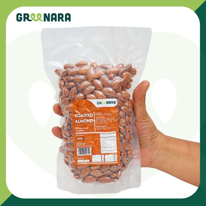 

✨Ready Stok✨ - Roasted almond whole 500gr / kacang almond panggang 500gr