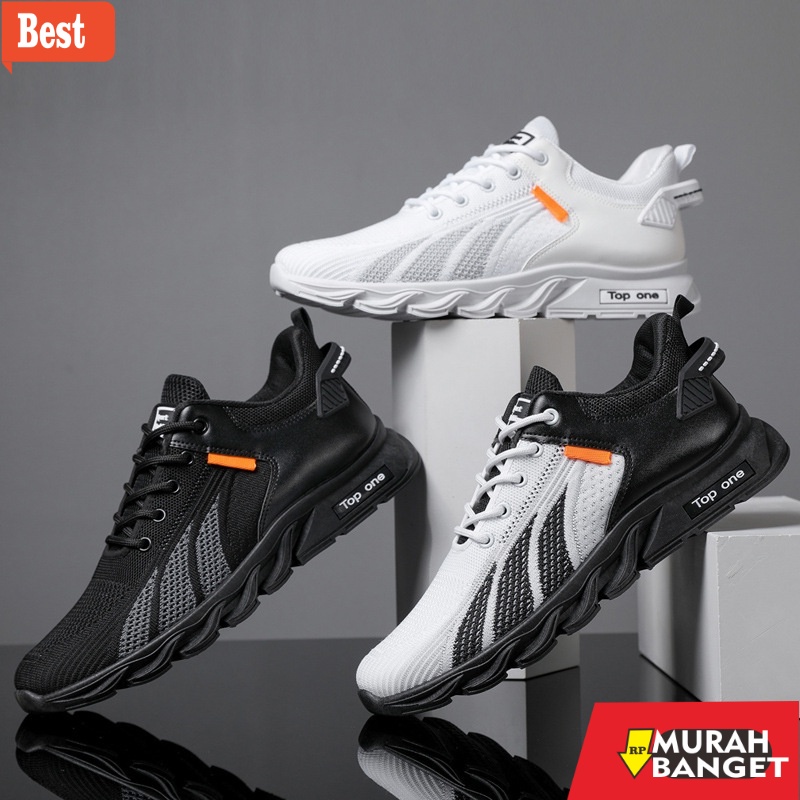 Sneakers pria terbaru- TOPGROSIR LV0323 Sepatu Sport Pria Import Sepatu Sneakers Pria Top One