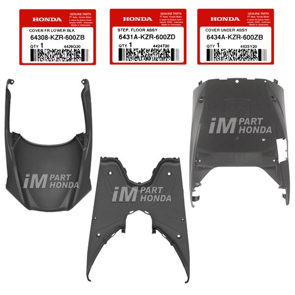64308-KZR-600ZB 6431A-KZR-600ZD 6434A-KZR-600ZB Cover Dek Paru Lumpur Front Lower Lantai Step Floor 