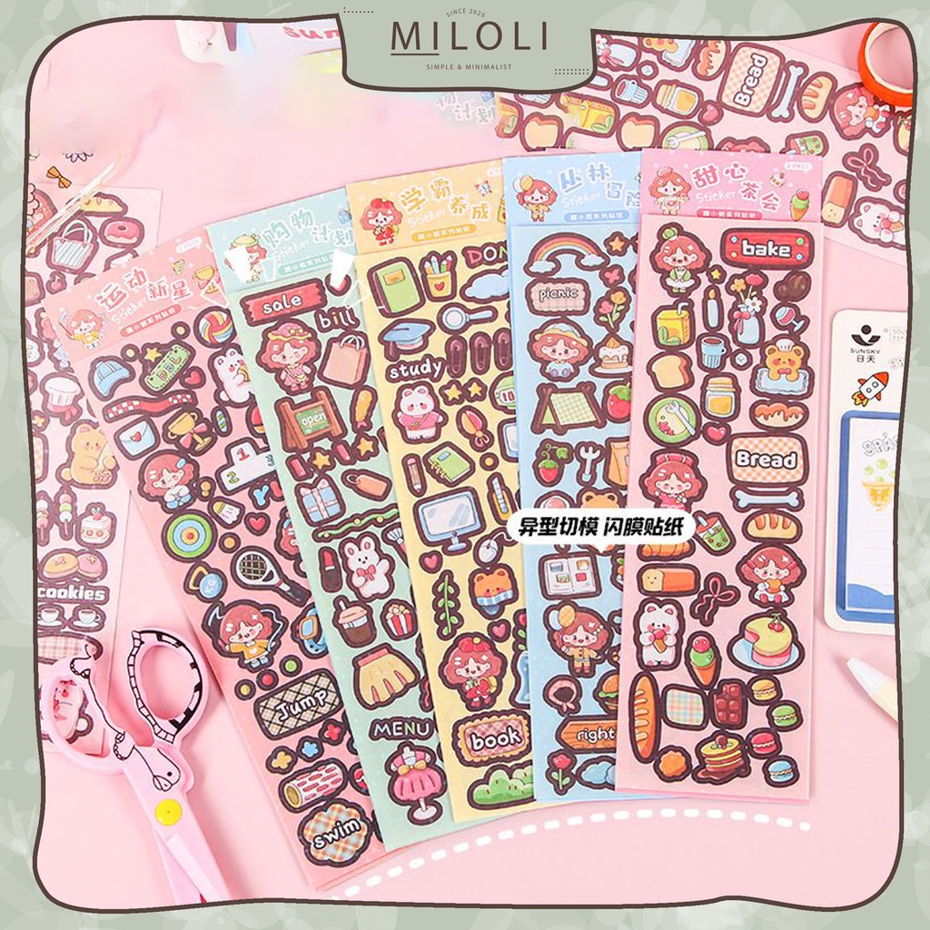 

[MILOLI] 2Pcs STICKER ADVENTURE FOOD SERIES Deco Aesthetic PET Sticker Planner DIY Scrapbook - B0427