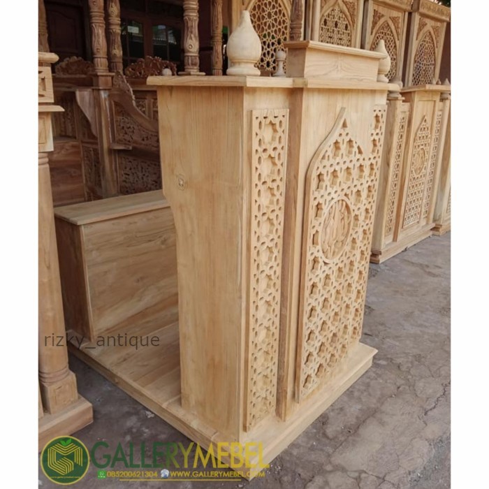 

Mimbar Masjid Minimalis / Podium Khotbah Khotib Kayu Jati Mentahan Termurah cod redy