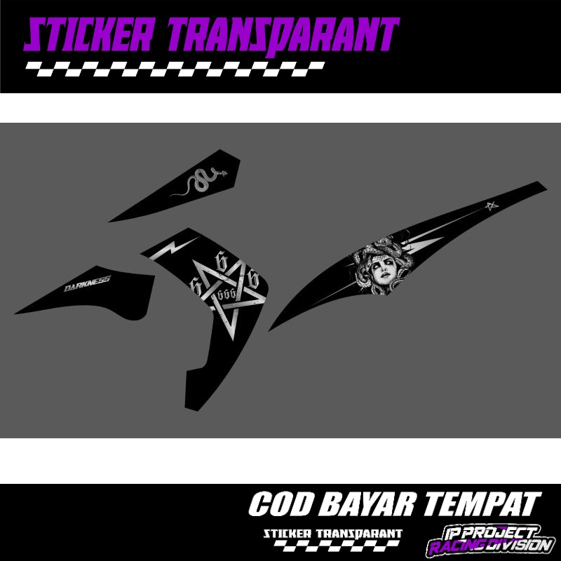 STRIPPING YAMAHA MIO SOUL GT 115 COPY MEDUSA TRANSPARAN TERBARU BISA CUSTOM