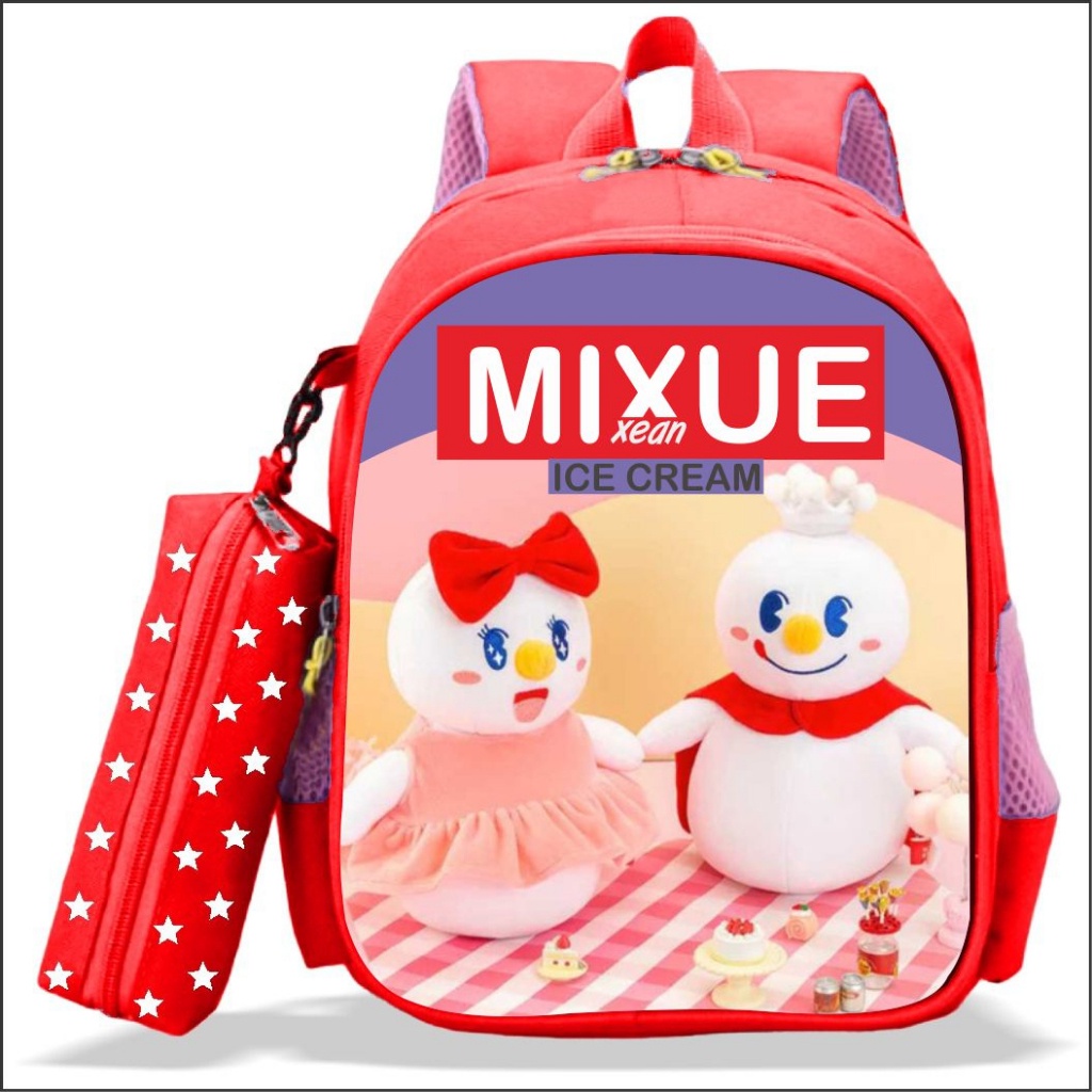 READY Tas Ransel Sekolah Anak PEREMPUAN TK dan SD Karakter MIXUE CUTE COUPLE Kualitas PREMIUM Bisa C
