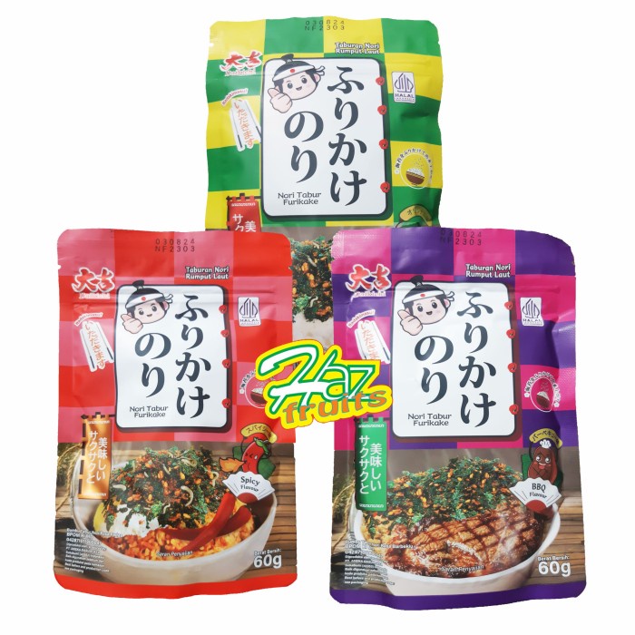 

Nori Tabur Furikake Rumput Laut Panggang-Original-Spicy-BBQ 60gr HALAL