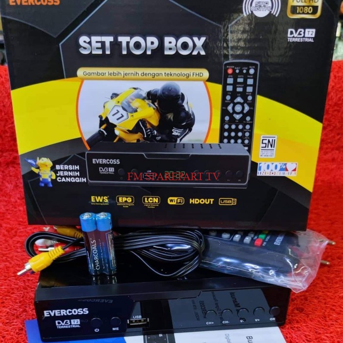 STB Digital Receiver SET TOP BOX EVERCOSS SNI GARANSI RESMI 1 TAHUN