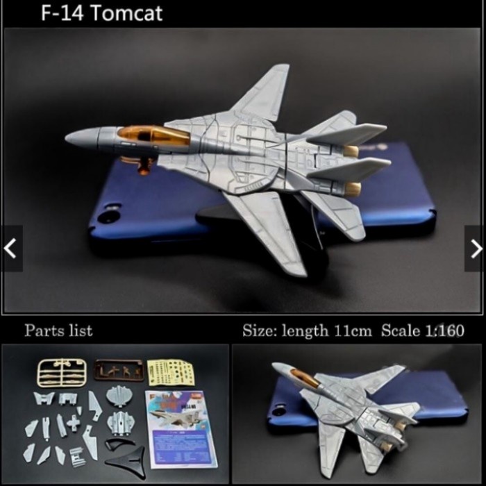 modelkit pesawat jet F-14 tomcat /miniatur pesawat tempur skala 1:160