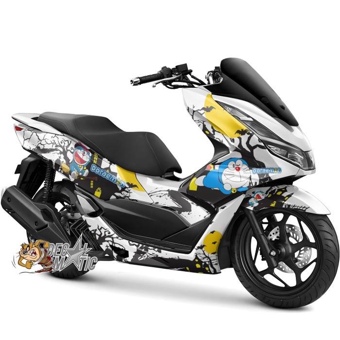 Stiker PCX Full Body - Decal Full Body Motor Honda PCX 150 PCX160 Doraemon Terbang