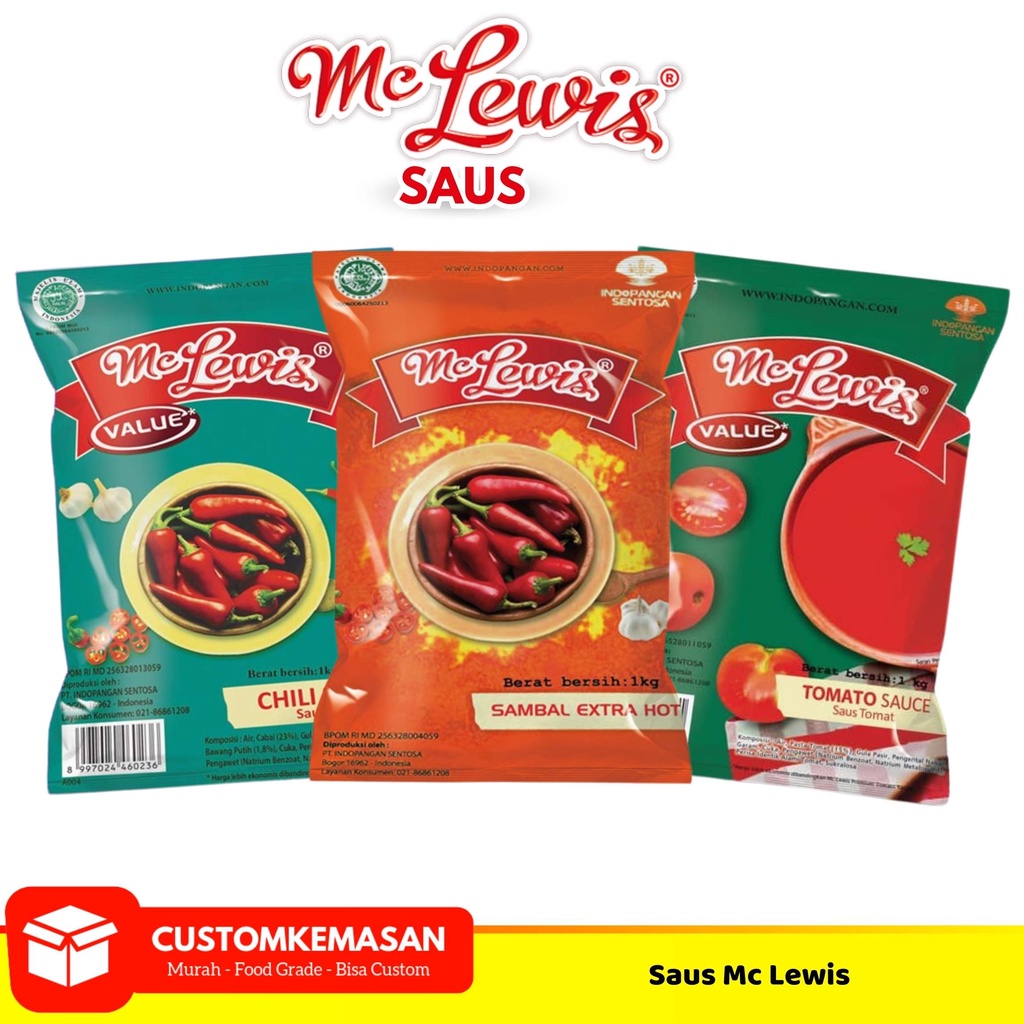 

Saus Mc Lewis / Saus Tomat / Saus Cabai / Saus Extra Pedas Mc Lewis