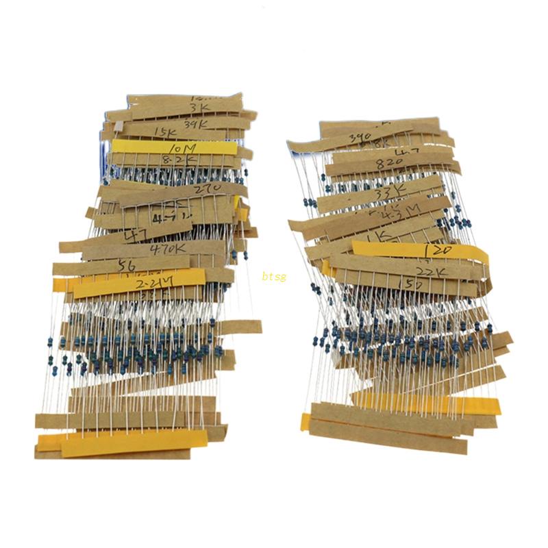 Btsg 64Values 640Pcs Resistor Kit 1R - 10mr Ohm Dengan Resistor Metal Film1%1/6W