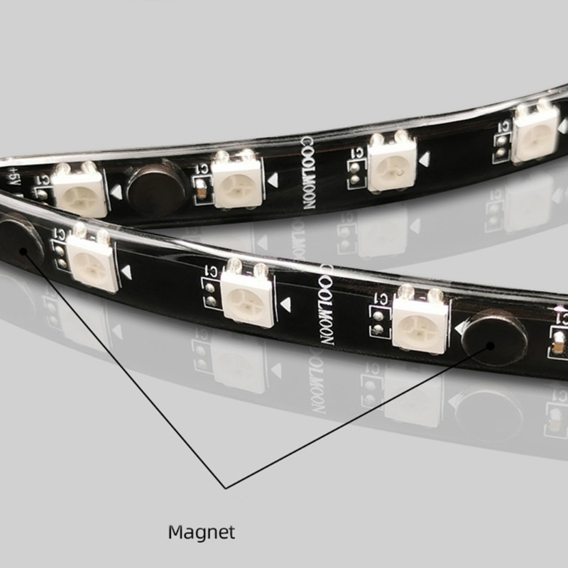 Zzz Lampu Strip Backlit LED RGB Magnetik Dengan PC Digital ARGB 4Pin Untuk Case Lampu