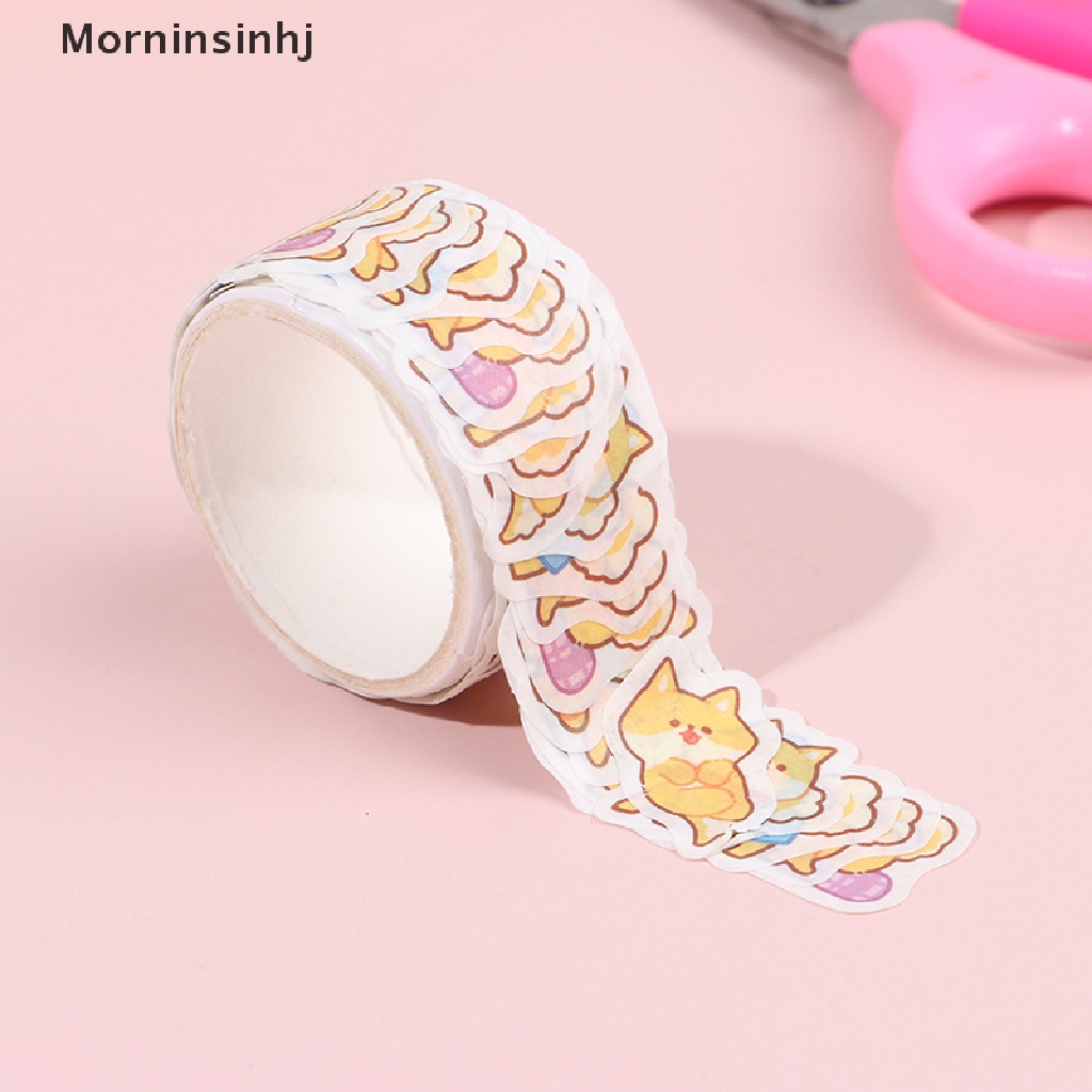 Mornin 100Pcs/Roll Washi Paper Kawaii Kartun Hewan Washi Masking Tapes Untuk Scrapbook id