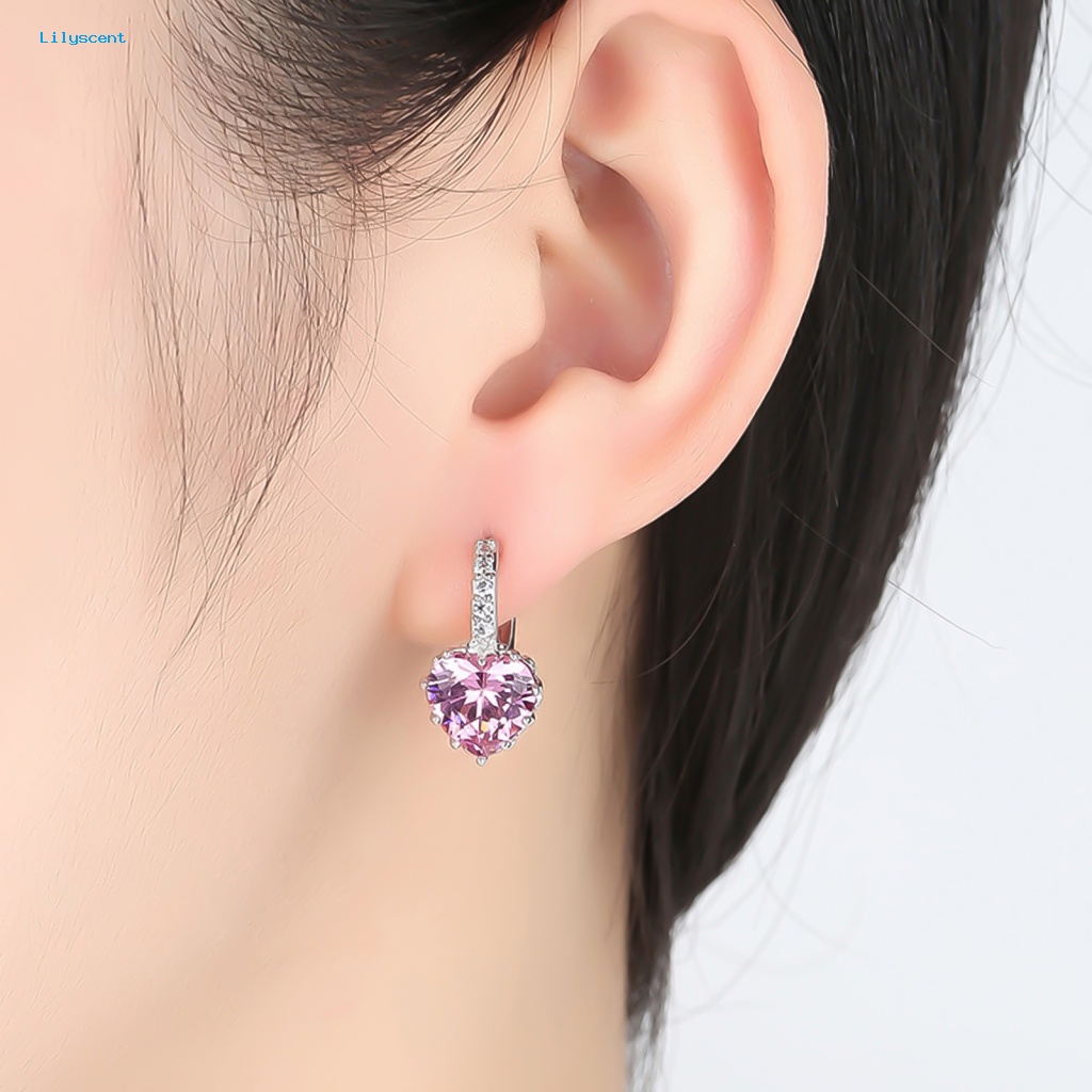 Lilyscent Hadiah Anting Hoop Untuk Pesta Indah Leaverback Earrings Anti Karat