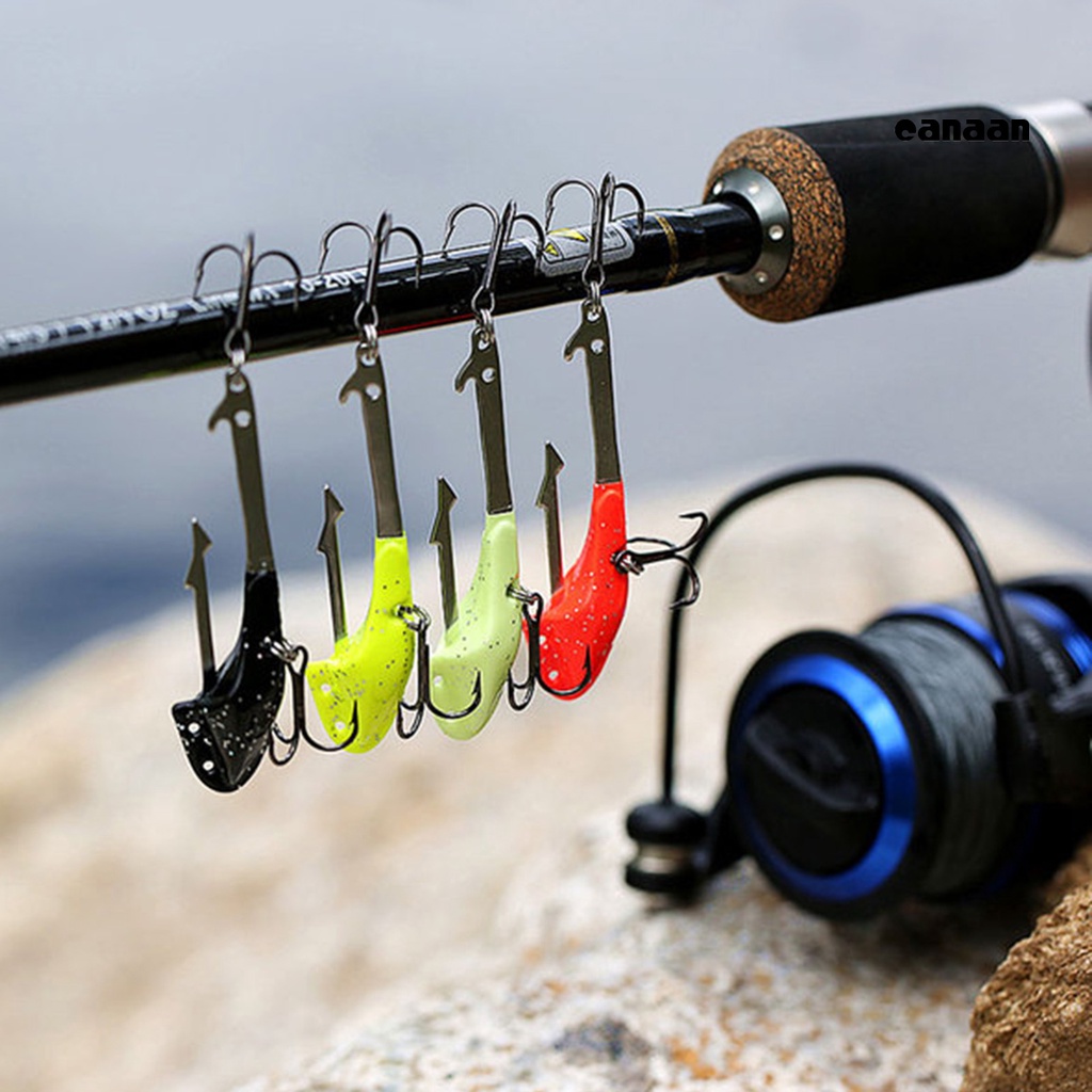 Cnn-fishing Jig Luminous Sharp Metal Air Tawar Air Asin Jig Kepala Kait Untuk Umpan Lembut Umpan