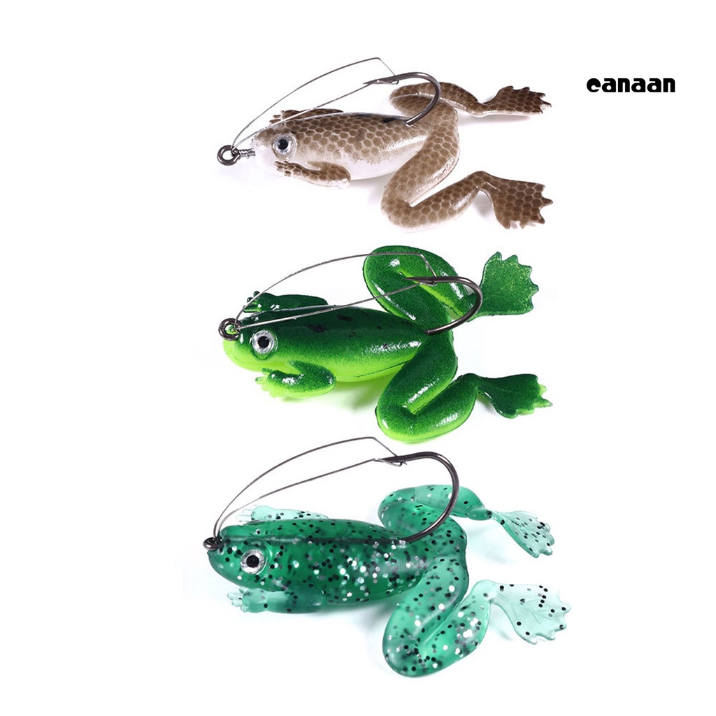 Cnn- Umpan Frog Anti-Gantung Bawah Kait Tajam Tahan Karat Anti Gigitan Anti Patah 3D Fisheyes High-Strength Frog Lure Bait Outdoor Tackle